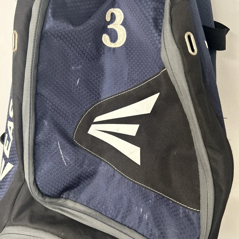 Easton Blue/Black Baseball Softball Backpack 2-Bat Zip Bag w/ Bat Compartment